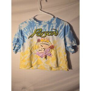 Poison Retro Band Tee Tshirt Cropped Shirt Womens SIze Small S Oversize